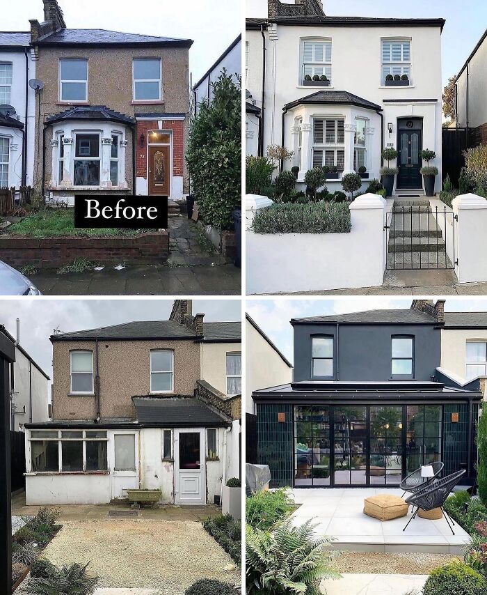 Comparatif façades — avant / après